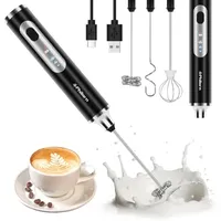 Philorn Milchaufschäumer Stab, Milchaufschäumer Elektrisch Stab Hand Held, 3-Gang USB Aufladbar Aufschäumer, Manuelle Milchschäumer für Kaffee/Latte/Cappuccino/Eier Schlagen