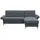 Home Affaire Ecksofa HOME AFFAIRE "Westerland L-Form", blau (blau, grau), B:252cm H:90cm T:162cm, 100% Polyester, Sofas, Ecksofa, Federkern-Polsterung, wahlweise mit Bettfunktion, Bettkasten