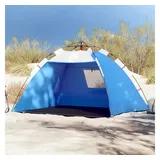 vidaXL Strandzelt 2 Personen Azurblau Quick Release Wasserdicht