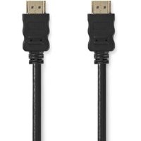 Nedis High-Speed 2m HDMI-Kabel mit Ethernet, vergoldet [Schwarz]