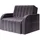 e-meubles Möblo Schlafsessel Grau, Holz, 1-Sitzer, 101x90x104 cm, Wohnzimmer, Sessel, Schlafsessel