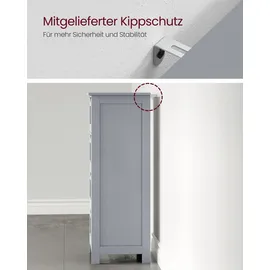 VASAGLE Badschrank 30 x 28,5 x 82 cm Grau
