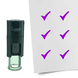 CombiCraft Selbstfärbender Stempel 'Häkchen' in der Farbe Lila, Ø10mm