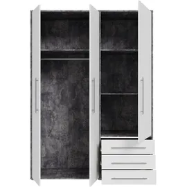 Forte Drehtürenschrank 144,4 x 200 x 53 cm grau