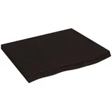 vidaXL Waschtischplatte Dunkelbraun 60x60x(2-4)cm Massivholz Behandelt