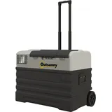 Kompressor Kühlbox 56l, Kühlbox Auto 12/24v Dc & 240v Ac Bis -20°c, Tragbar Gefrierbox Mit Eco/max Modi, Mini Kühlschrank Mit Teleskopstange, Rad, Für Camping, Lkw, Boot Und Steckdose