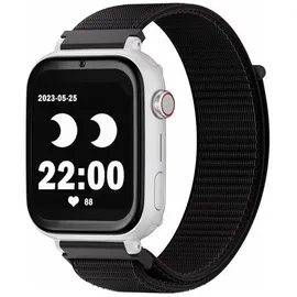 SaveFamily Save Family Plus 4G GPS 40 mm Digitalgehäuse Weiß Textilarmband Schwarz One Size
