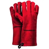 Feuermeister Grillhandschuhe Größe 12 Leder rot