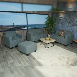 Mendler Modular Sofa-System Couch-Garnitur Lyon 3-1-1-1, Stoff/Textil ~ grau