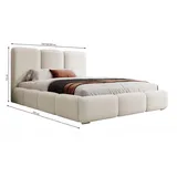Selsey Polsterbett, Hellgelb, Textil, 2-Sitzer, 140x200 cm, Schlafzimmer, Betten, Polsterbetten