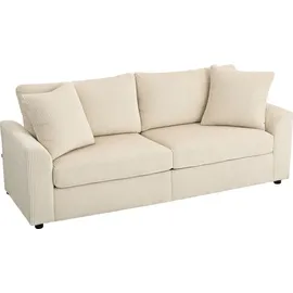 Homcom 3-Sitzer-Sofa-212L x 80B x 88H cm-Cremeweiß | Gr.: onesize