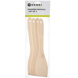 HENDI Holzspatel zum Frittieren - L 300 mm - 4er-Set