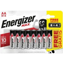 Energizer Max langlebige Alkali-Leistung, 12 x AA-Batterien