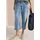 Cecil High Waist Wide Leg Jeans mit Streifen - Blau|Weiß