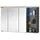 BASIC by Balculina Spiegelschrank MEMPHIS Badezimmerschrank BxHxT 110x70x22«, (1 St.), Breite 110 cm (B/H/T)