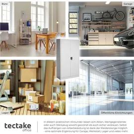 Tectake tectake® Spind aus pulverbeschichtetem Stahl, mit 6 Fächern, 180 x 80 x 40 cm