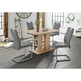 Hela Schwingstuhl Alina Webstoff grau 4er Set