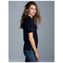 TRIGEMA Damen, T-Shirt DELUXE mit Kristallsteinen", (1-tlg) blau (navy), 046) - M