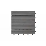 Outgarden Terrassenplatte Terrassenfliese 30 x 30 aus Kunststoff Hellgrau, Kunststoff 30x30, Hellgrau grau