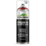 COLORS Premium Acrylic Sprühfarbe 400ml – Hochdeckender Sprühlack für Innen & Außen, Spraydose für DIY-Projekte - RAL 3000 - Feuerrot Glanz