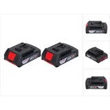 Bosch Akku Set 2x GBA 18 V 2,0 Ah / 2000 mAh Li-Ion Einschub Akku ( 2x 1600Z00036 )