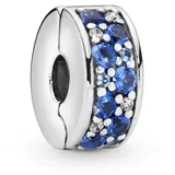 Pandora Charm Moments Blauer Pavé-Clip 791817NSBMX - silber
