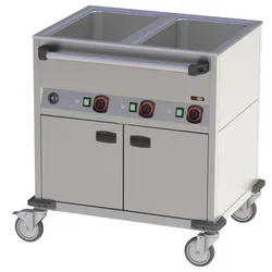 RM GASTRO Bain-Marie-Wagen-Fahrbar 2x GN 1/1