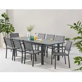 Calvi Garten-Essgruppe 8-tlg. Grau