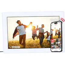 Rollei Smart Frame WiFi 100 mit App-Funktion Digitaler Bilderrahmen, 25,53 cm, 800 x 1280p, Weiß