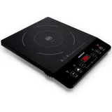 Aigostar - Induktionskochfeld, Induktionskochplatte mit 2000 W, Touch-Steuerung, 10 Leistungsstufen, 10 Temperatureinstellungen, LED-Digitalanzeige, 3-Stunden-Timer, Schwarz(1)