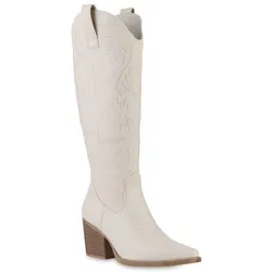 Damen Cowboystiefel in Beige