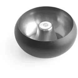 Hendi Aschenbecher aus mattschwarzem Edelstahl Ø105mm