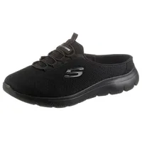 SKECHERS SUMMITS SWIFT STEP Sabot Sommerschuh, Schlappen, Schlupfschuh in veganer Verarbeitung schwarz 42 EU