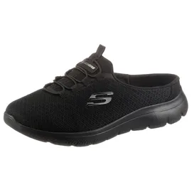 SKECHERS SUMMITS SWIFT STEP Sabot Sommerschuh, Schlappen, Schlupfschuh in veganer Verarbeitung schwarz 42 EU