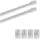 BestLivings Vitragestangen 2er Pack ausziehbar, 2 Gardinenstangen mit Selbstklebehaken - Befestigung ohne Bohren - (Farbe: weiß, Größe: 80-120cm)