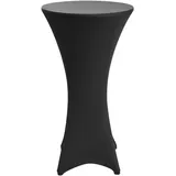 Beautissu Stehtischhusse Stella Schwarz Ø 60 cm