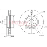 metzger autoteile Bremsscheibe Vorderachse Metzger 6110765