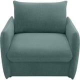 Domo Collection Sessel »700023«, Schlaffunktion, Federkern, stabile Liegefläche Schlafsessel blau
