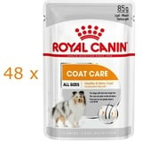 Royal Canin Sparpaket: 48x85g Royal Canin Care Nutrition CCN Coat Care Hundefutter nass