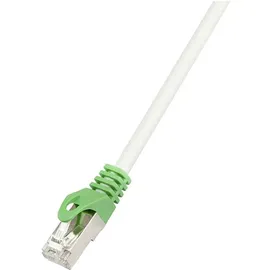 Logilink RJ45 (gekreuzt) Netzwerk Anschlusskabel CAT 6 S/FTP 10.00 m Grau Flammwidrig, Geflechtschirm, Gesamtschirm, Halogenfrei, Paarschirm