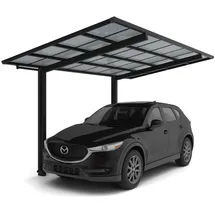 Ximax Carport Linea Typ 80 3,02 x 4,95 m schwarz inkl. Regenrinne