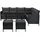 Juskys Manacor Lounge-Set schwarz/grau