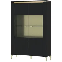 Höffner Highboard NORICA, schwarz ¦ Maße cm B: 110