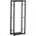 TPFLiving Kaminholzständer Kerry-II Metall 25 x 80 x 150 cm Schwarz
