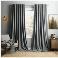 Jibenhome Gardine Weihnachten Gardinen,Samt Vorhänge Blickdicht 2er Set, (2