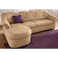 Domo Collection Ecksofa »Flores Schlafsofa, B/T/H: 233/142/86 cm, L-Form«, beige