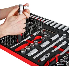 Stier Steckschlüssel-Satz 1/4" 3/8" 1/2" 179-teilig in Weichschaumeinlage (EVA)