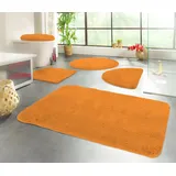 KiNZLER Badematte »Chaozhou«, Höhe 20 mm, rutschhemmend beschichtet, fußbodenheizungsgeeignet, Badteppich, Uni Farben, als rechteckig, rund & Set erhältlich, orange