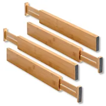 KESPER Schubladentrenner 4er Pack 45,5 x 1,5 x 6 cm Braun