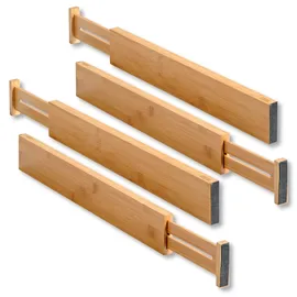 KESPER Schubladentrenner 4er Pack 45,5 x 1,5 x 6 cm Braun